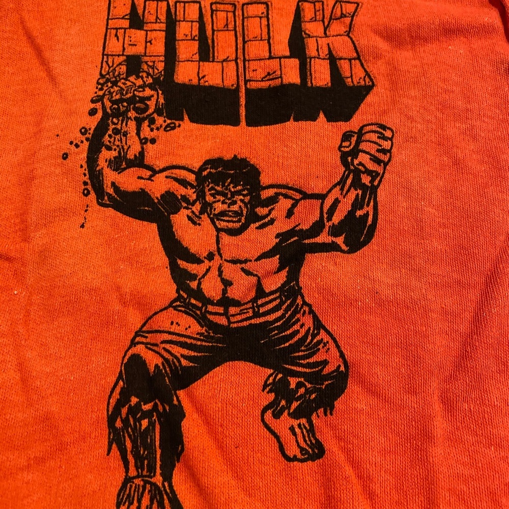 Vintage Incredible Hulk Orange & Black Tee Medium - Picture 2 of 4
